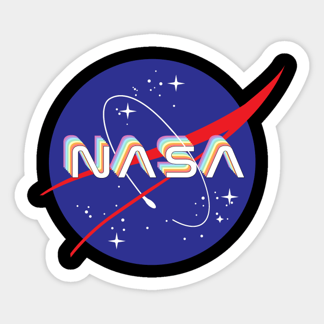 NASA Rainbow logo Sticker by PaletteDesigns